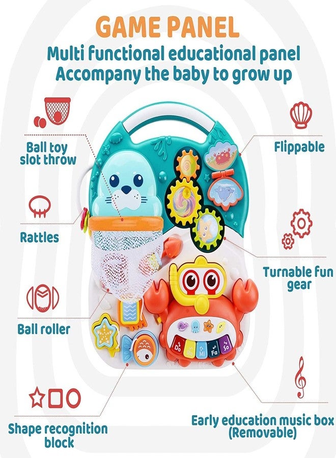 Glaceon Baby Push Walker 2 in 1 Sit-to-Stand Learning Walker with Wheels Kids’Multiple Educational Activity Center Music Learning Toy for Infant Boys Girls - Image 2